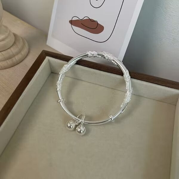 Glazed Surface Matte Bamboo Female Retro Bracelets