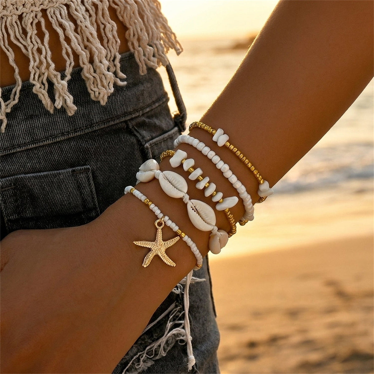 Alloy Hollow Geometry Ocean Series Personality Bracelets