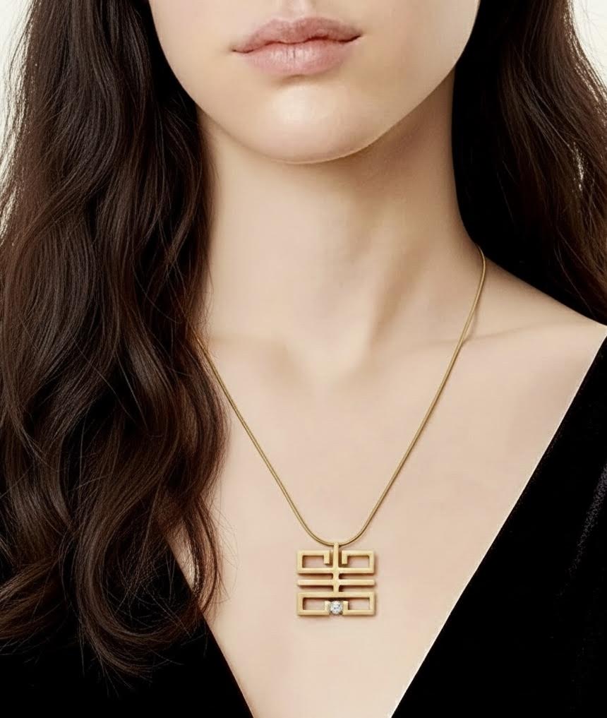 PT114G B.Tiff Gold Feliĉo Pendant