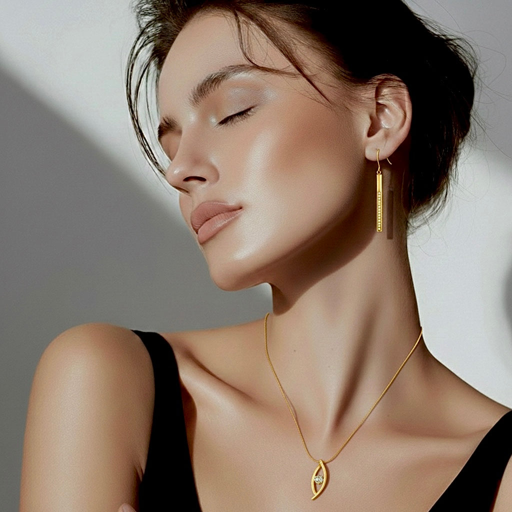 PT128G B.Tiff 18K Gold Plated Deziras Pendant
