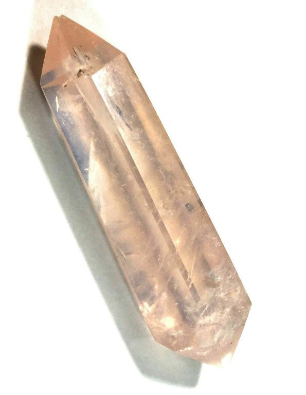 Rose Quartz Pink Crystal Obelisk Gem Double Terminated Wand