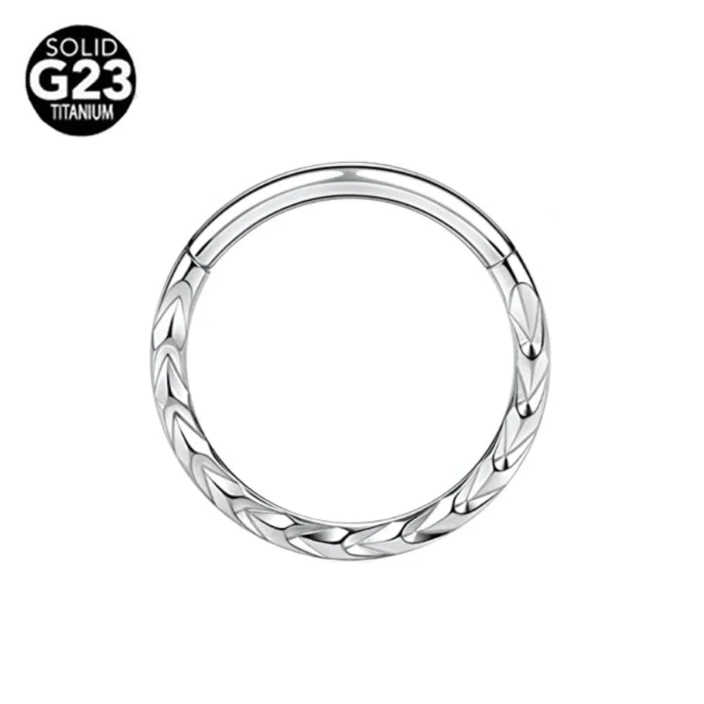 G23 Titanium Bee Septum Nose Ring Piercing Body Jewelry 16G Moon Segment Snake Clicker Helix Ear Cartilage Heart Daith Hoop