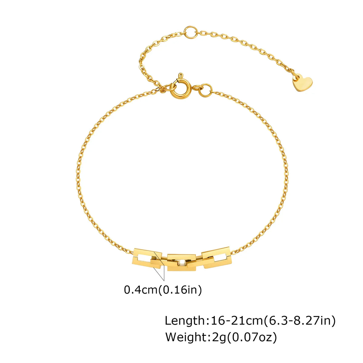 Non Tarnish Stainless Steel Bracelet Gold Plated Stackable for Women, Thin Herringbone Chain Bracelet Waterproof Jewelry Gift