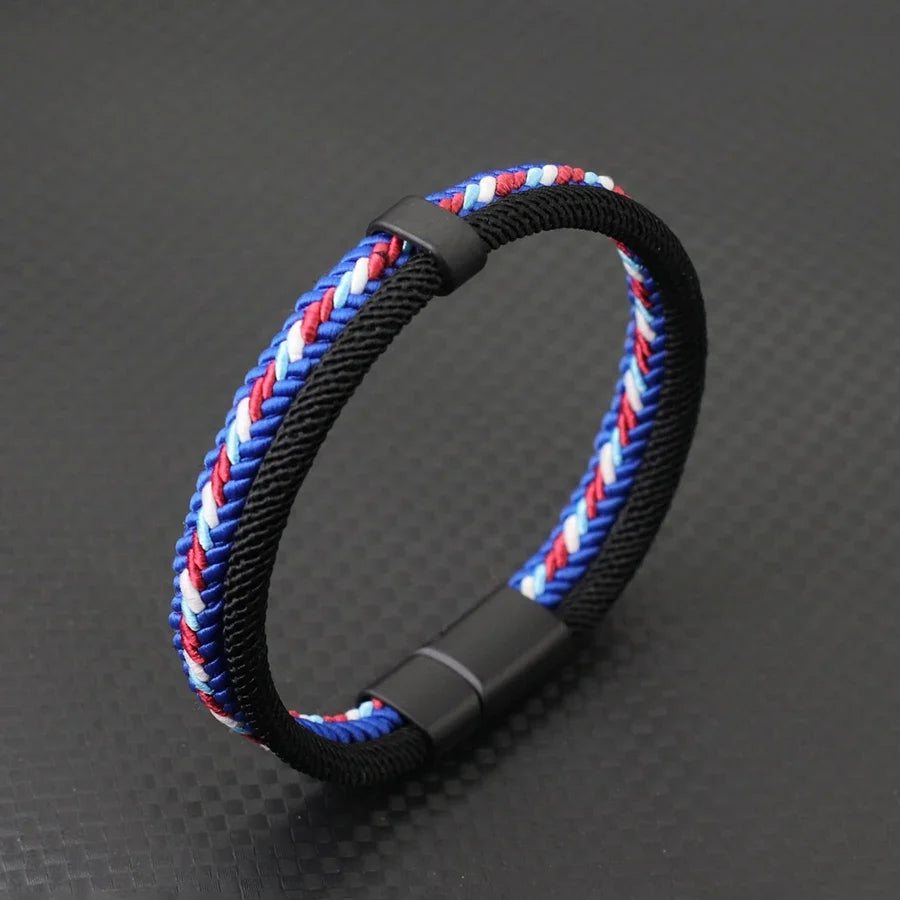 Noter New Personalized Handmade Rope Bracelet For Men Detachable Buckle 4 Colors Grade A Ethnic Fabric Bangle Pulseria Homme