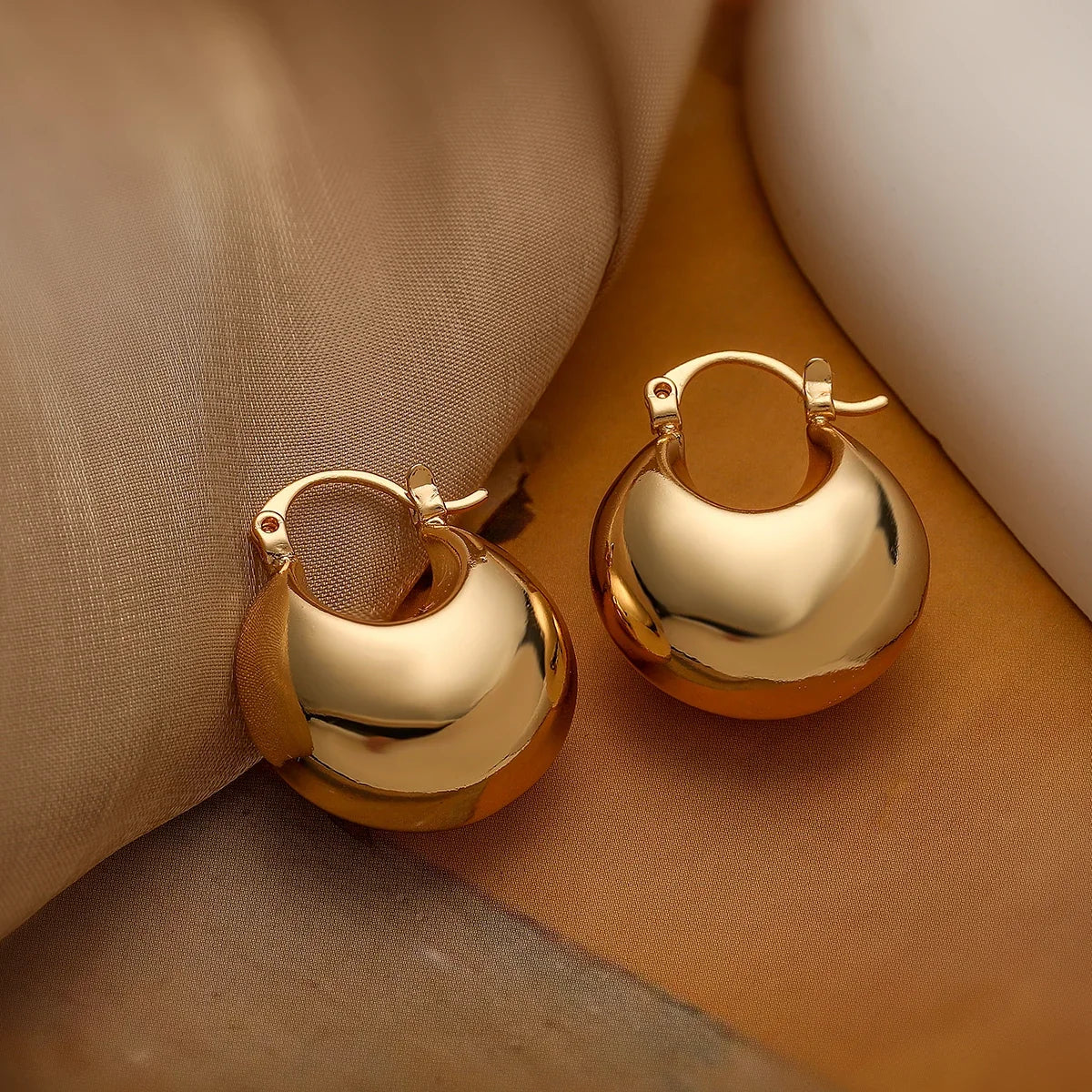 NEWBUY Hot Sale Silver/Gold Color Geometric Shape Hoop Earrings For Women