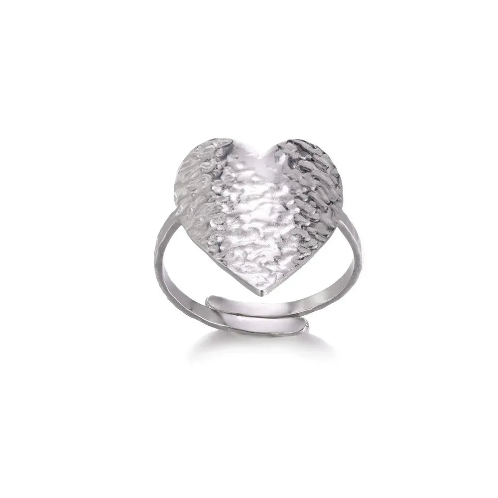 Zircon Little Heart Rings For Women Minimalism Heart Ring Stainless Steel Finger Dainty Ring Valentine Gifts Free Shipping