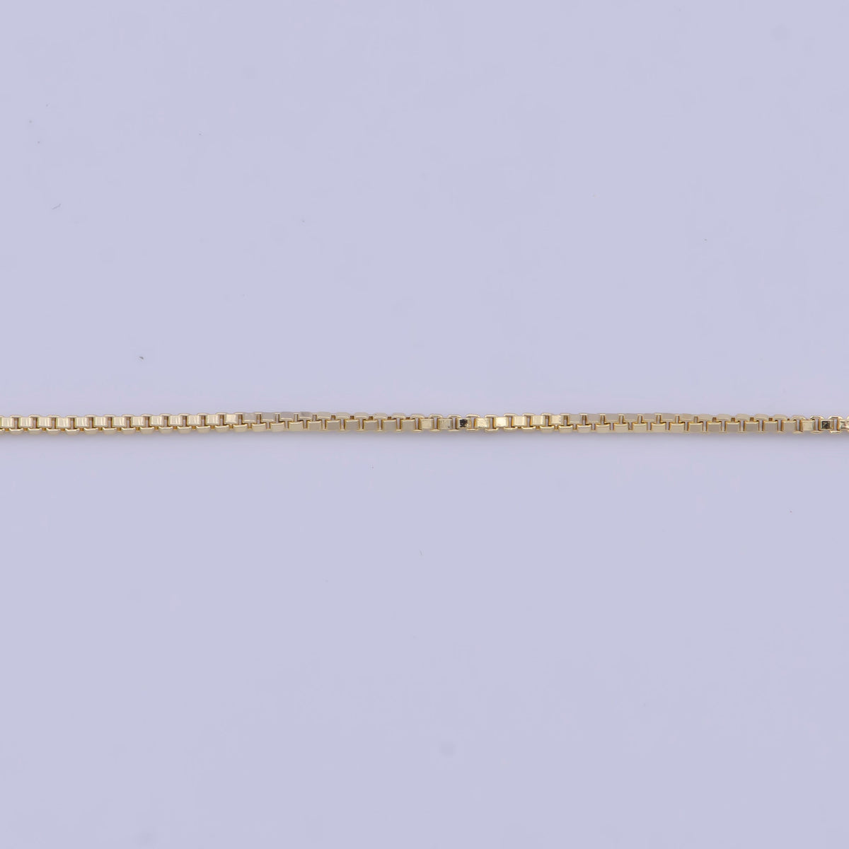 14K Gold Filled Box Chain Minimalist Necklace Fine Chain Necklace 18.0 inch Length, 0.6mm Width Ready to Wear | WA-1113 Clearance Pricing