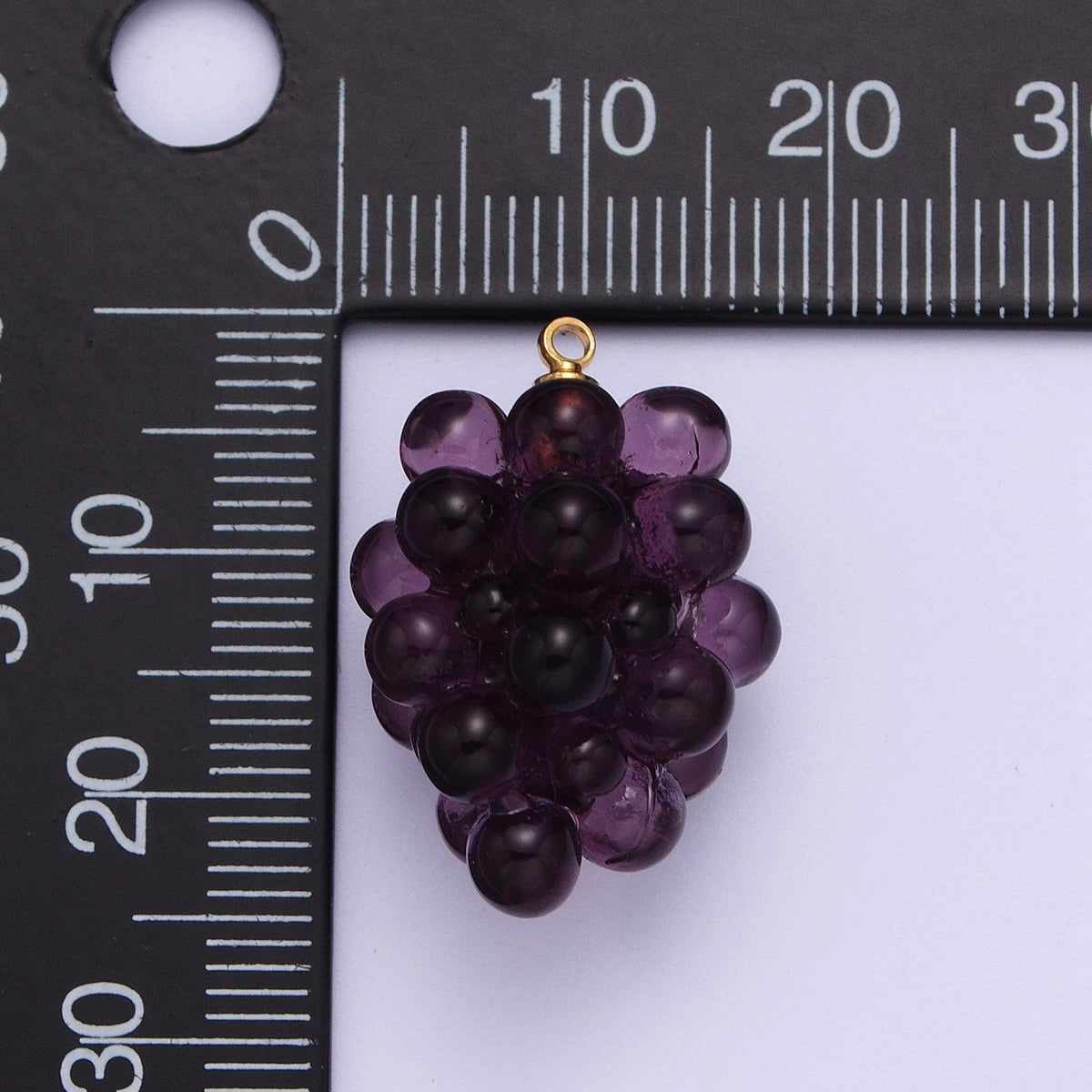 OS Purple Grape Fruit Resin Charm For Summer Jewelry Making | X-733