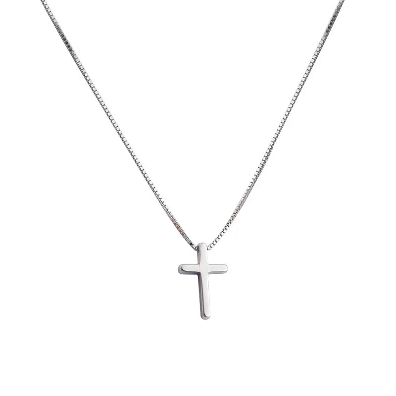 925 Sterling Silver Cross Pendants Female Necklaces Women Luxury Quality Jewelry Exquisite Elegant Charms Accessories Argent 925