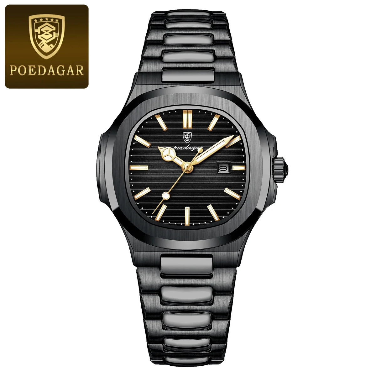 POEDAGAR Luxury Woman’s Quartz Watch Date Waterproof Luminous Ladies Wristwatch Stainless Steel Fashion Watches For Women Reloj