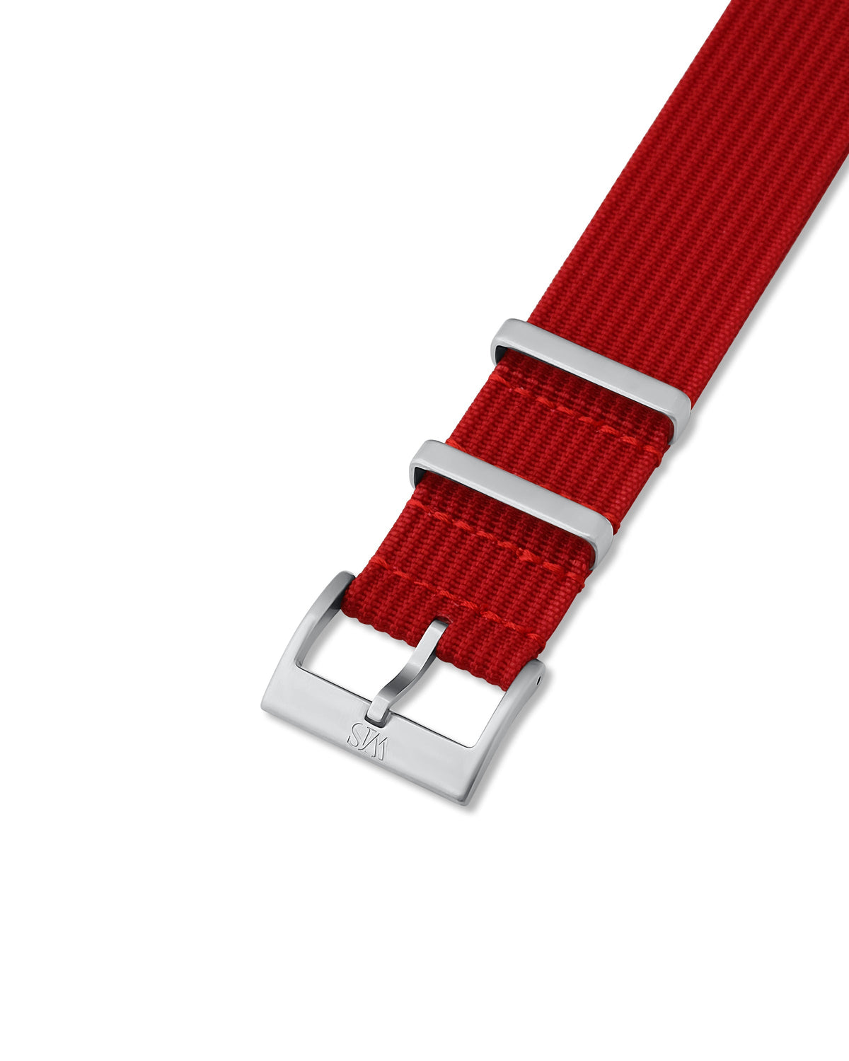 Scarlet Red Woven Nylon Strap 18mm