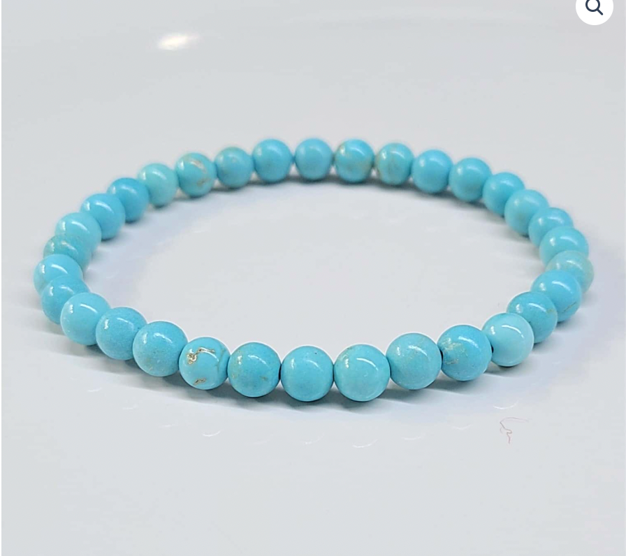 Blue Howlite Round Bead Bracelet - The Anger Eater