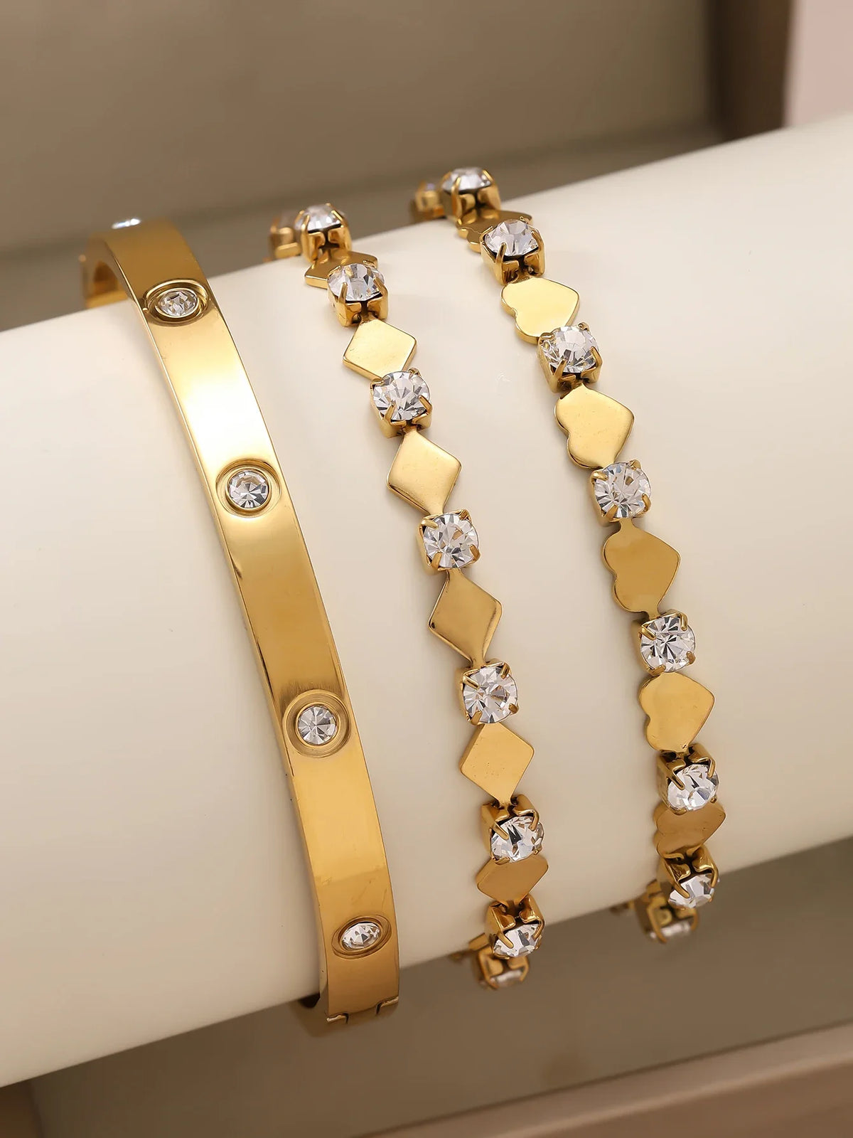 18K gold-plated stainless steel non fading gold bracelet - durable and fashionable jewelry accessory, suitable for holiday gifts