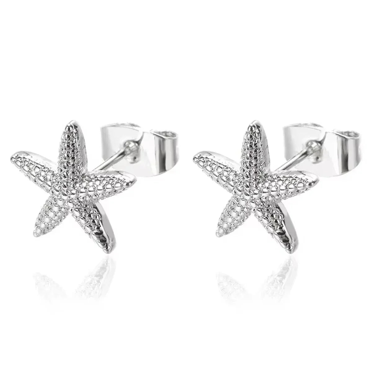 Vintage Summer Starfish Stud Earrings For Women Simple Star Shell Earrings Stud Ocean Party Jewelry Gift