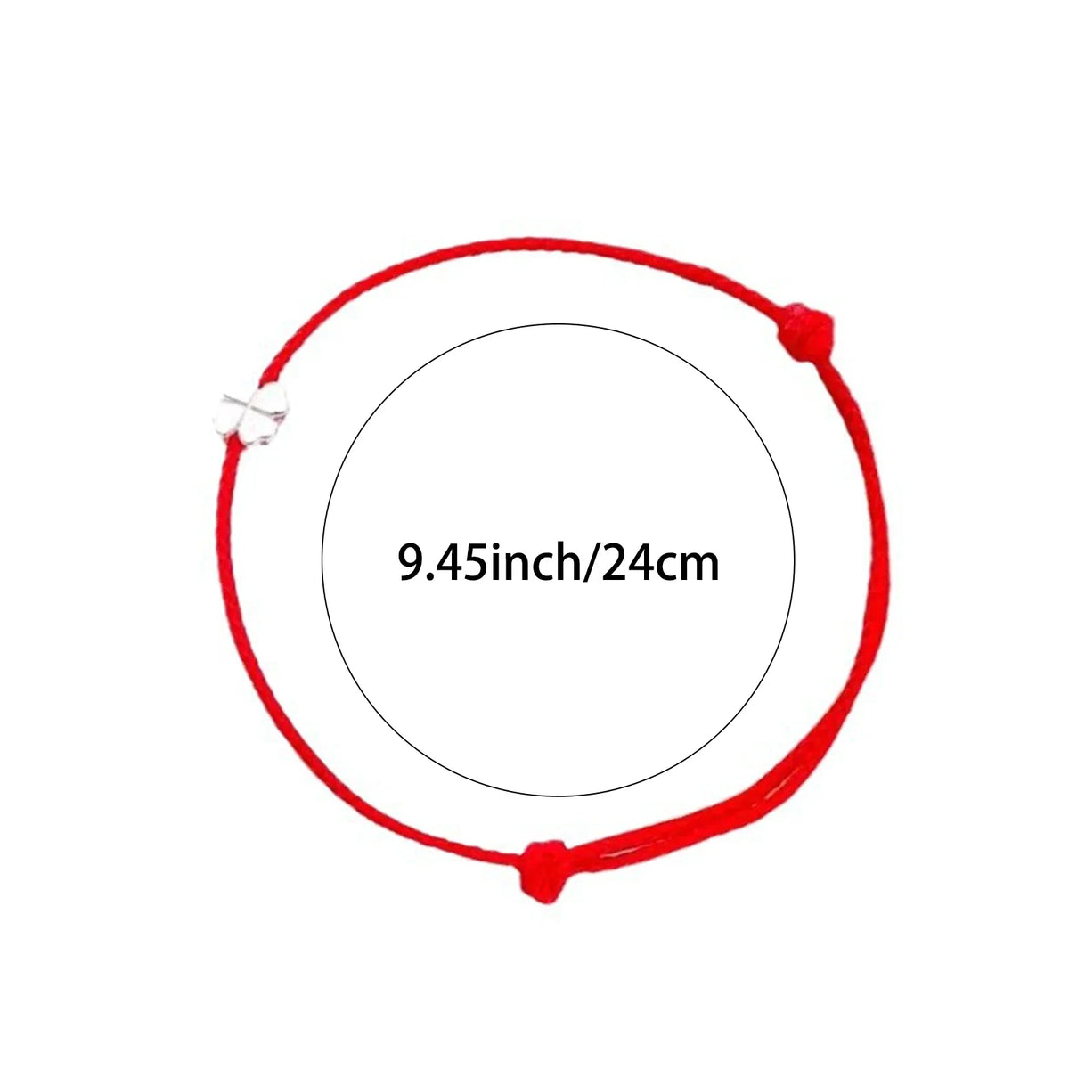 S925 Sterling Silver Flowers Red Rope Clover Adjustable Bracelet For Women Fine Jewelry Minimalist Accessories