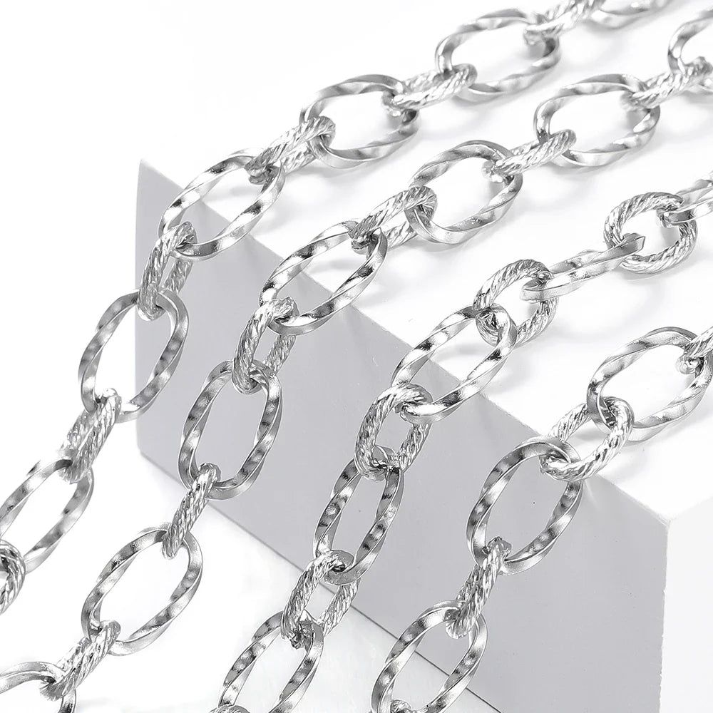 1Meter Stainless Steel Brass Metal Thick Cable Chain For Jewelry Making Handmade DIY Bracelet Necklace Components