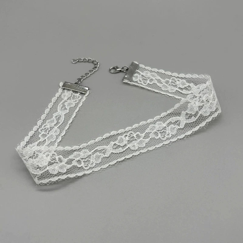 2026 New Black Sexy Lace Flower Necklace for Women Harajuku Gothic Short Choker Collar Necklace Party Female Neck Accessories 
