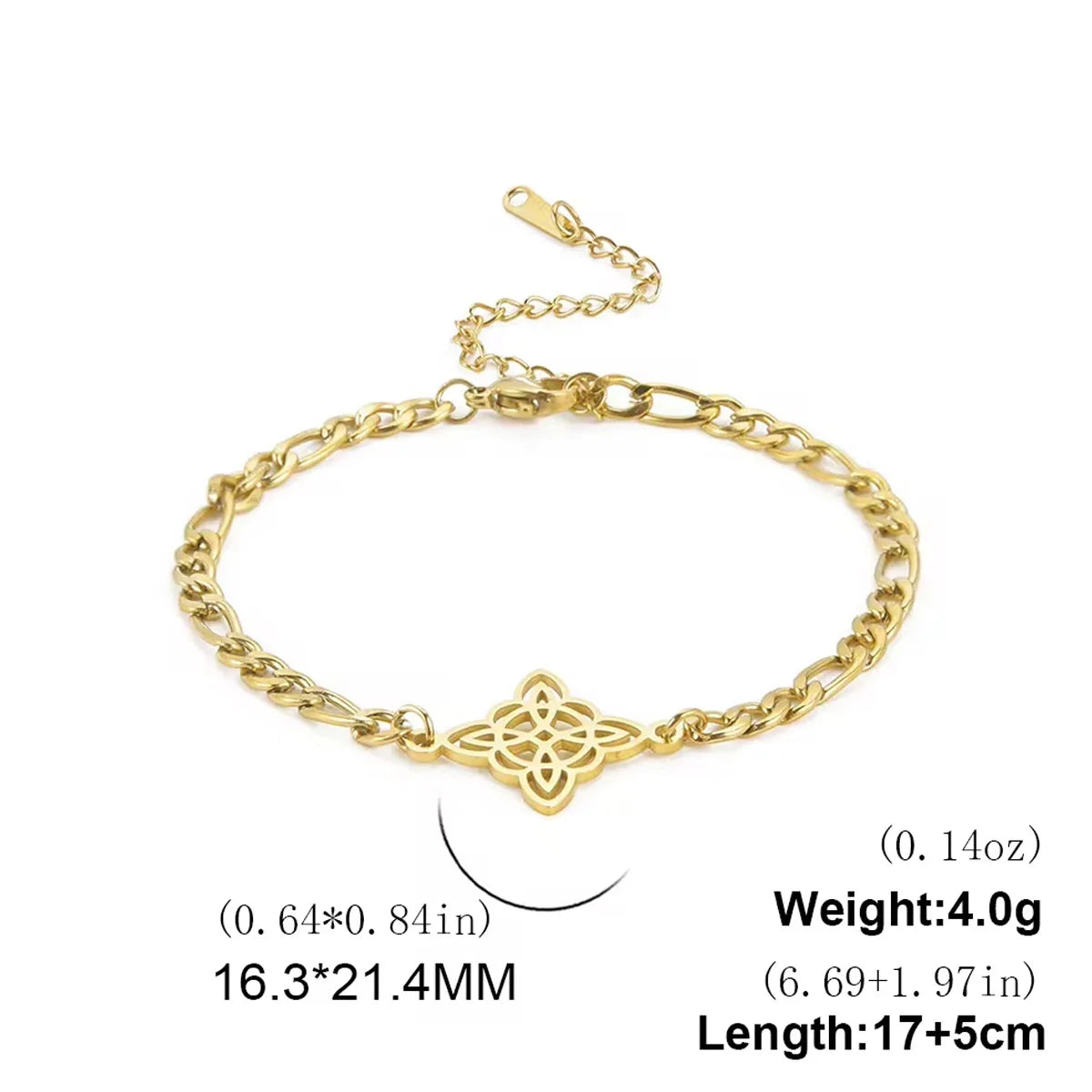 Hollow Chinese Knot Charms Bracelets Witch Knot Chain Bracelet Women Men Vintage Love Jewelry Gifts