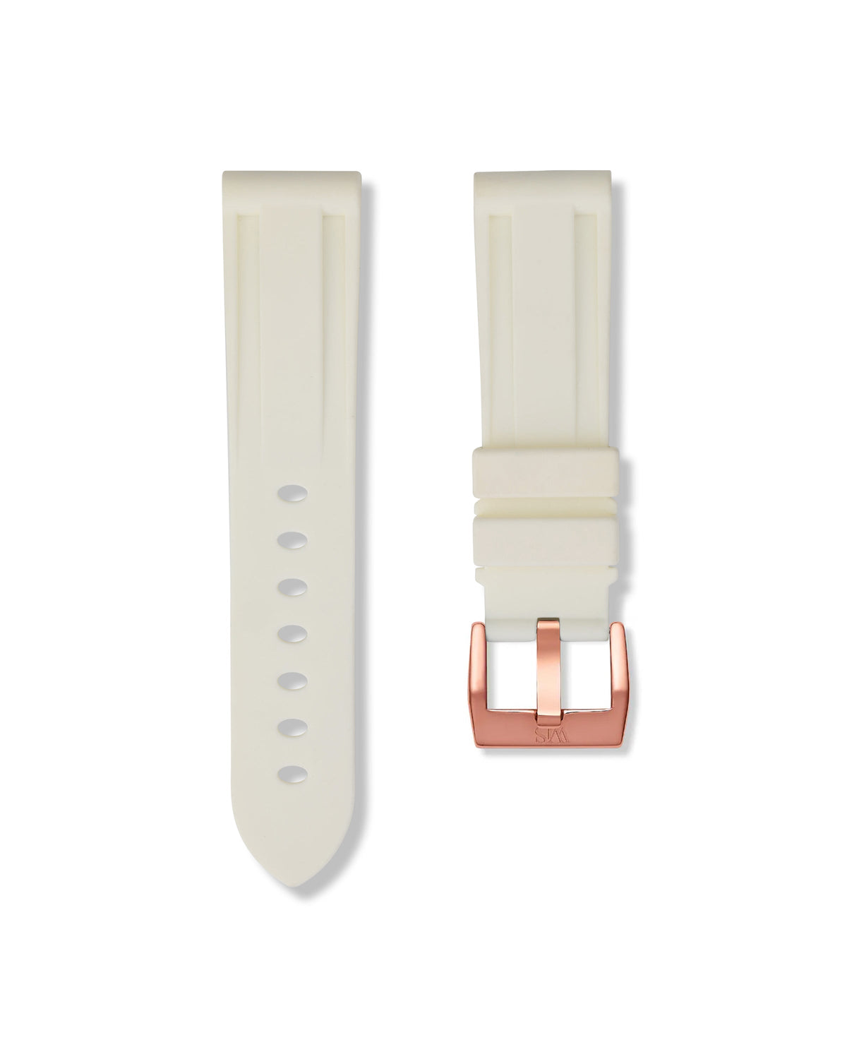 Polar White Rubber Strap 22mm
