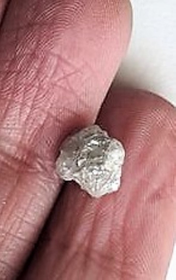 White Diamond Lot 10 Rough Gemstones Canadian 1 Carat 5mm Raw Facet