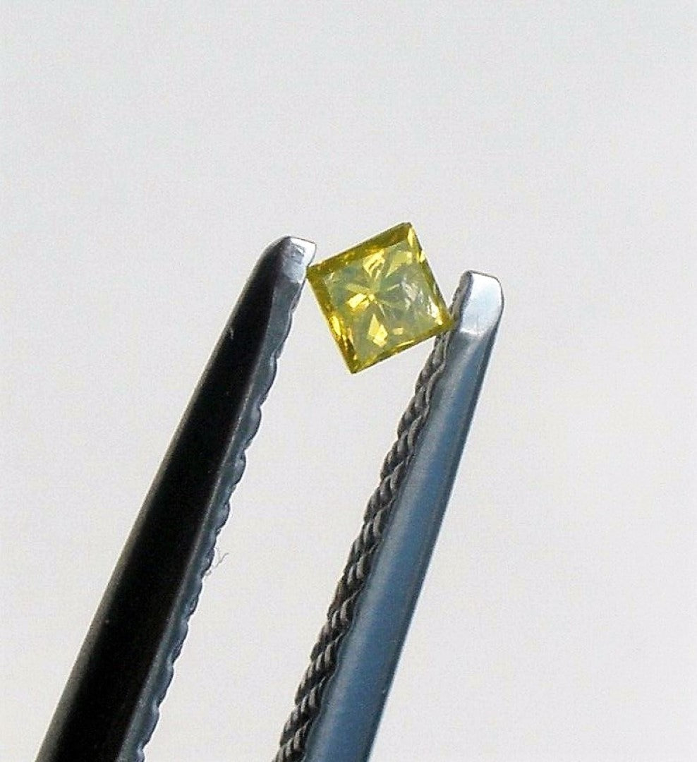 Yellow Diamond Princess Cut African Micro Sized 2mm