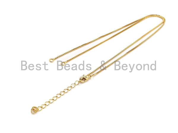 Multi-Color CZ Micro Pave Stars Necklace, Sku#F860P51