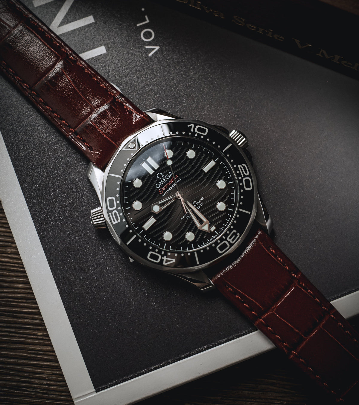 Cherry Red Alligator Leather Watch Strap 20mm