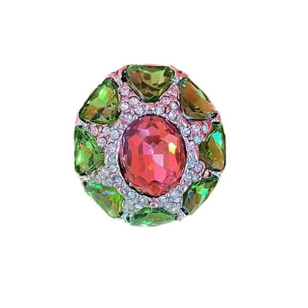 Women's Fashion Oval Colored Zircon Ring