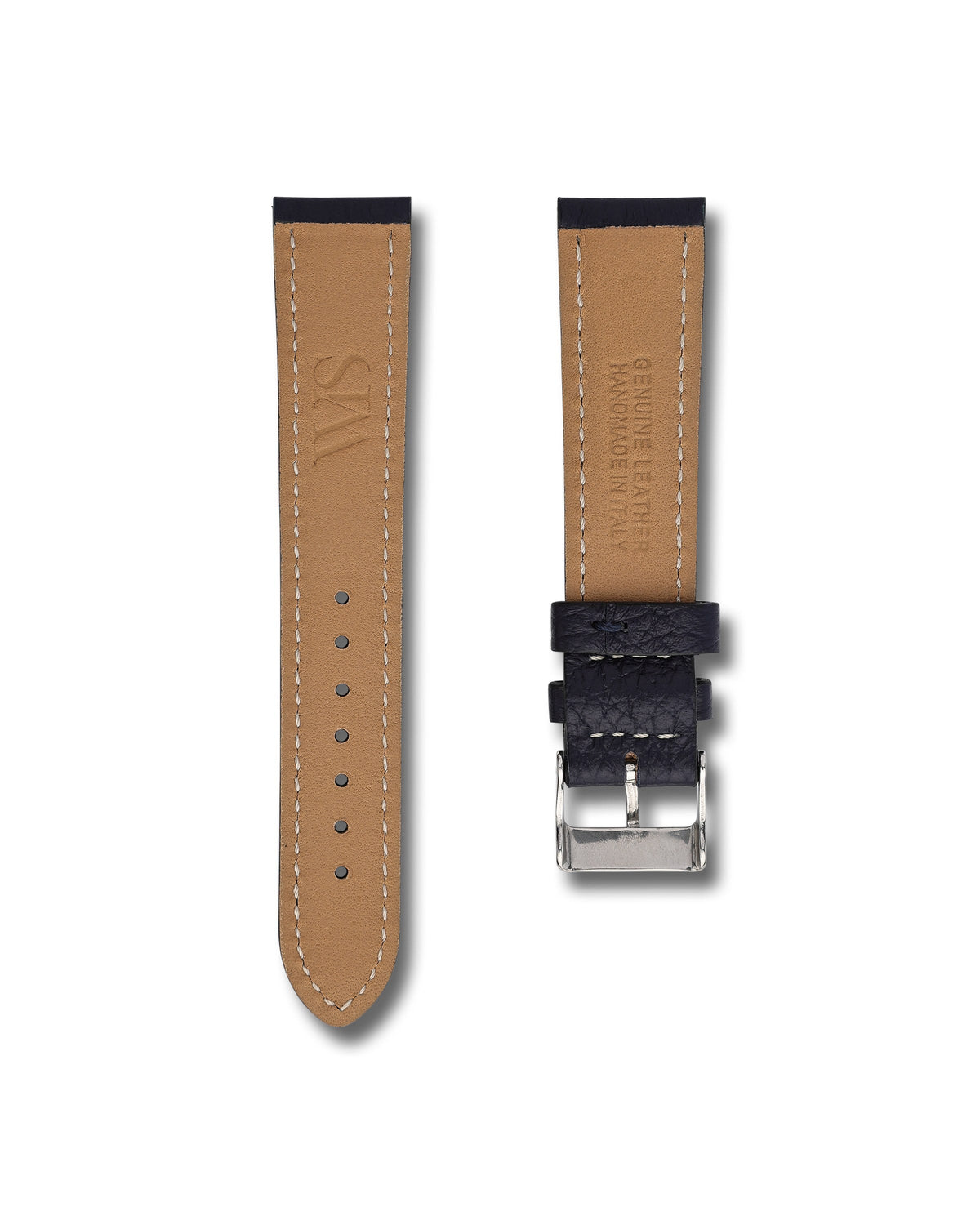 Midnight Blue Deer Leather Watch Strap 22mm