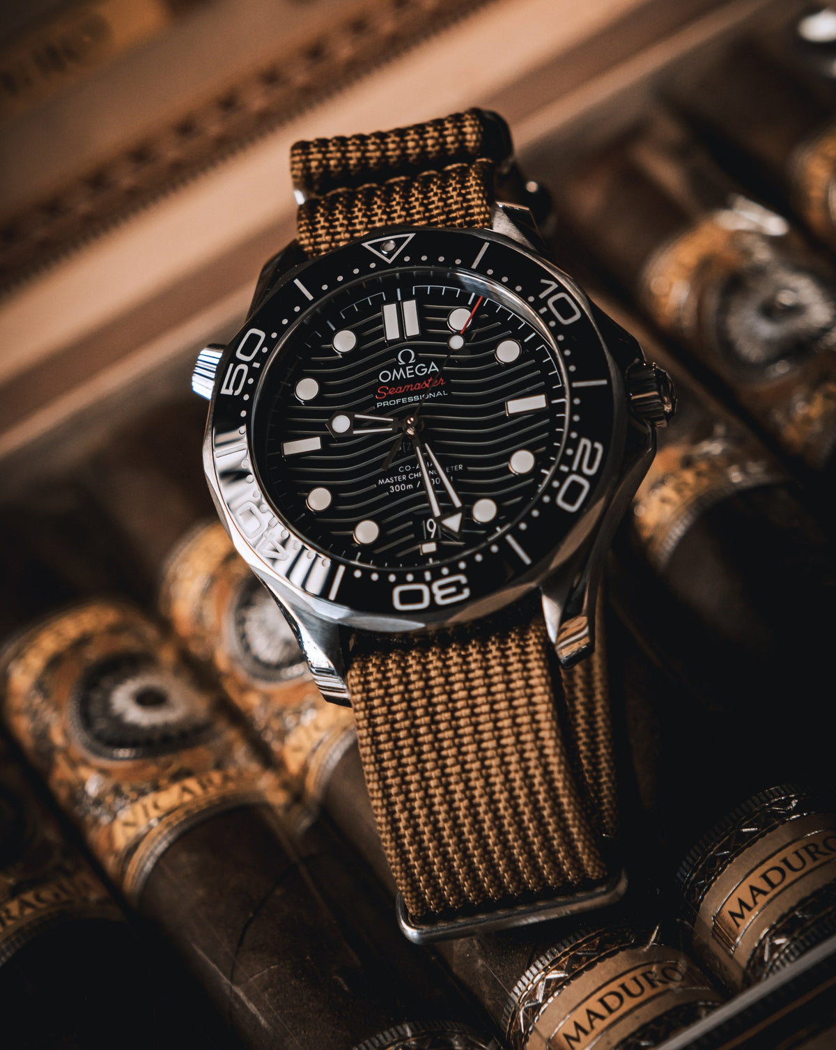Woodland Brown Woven Nylon Strap 22mm