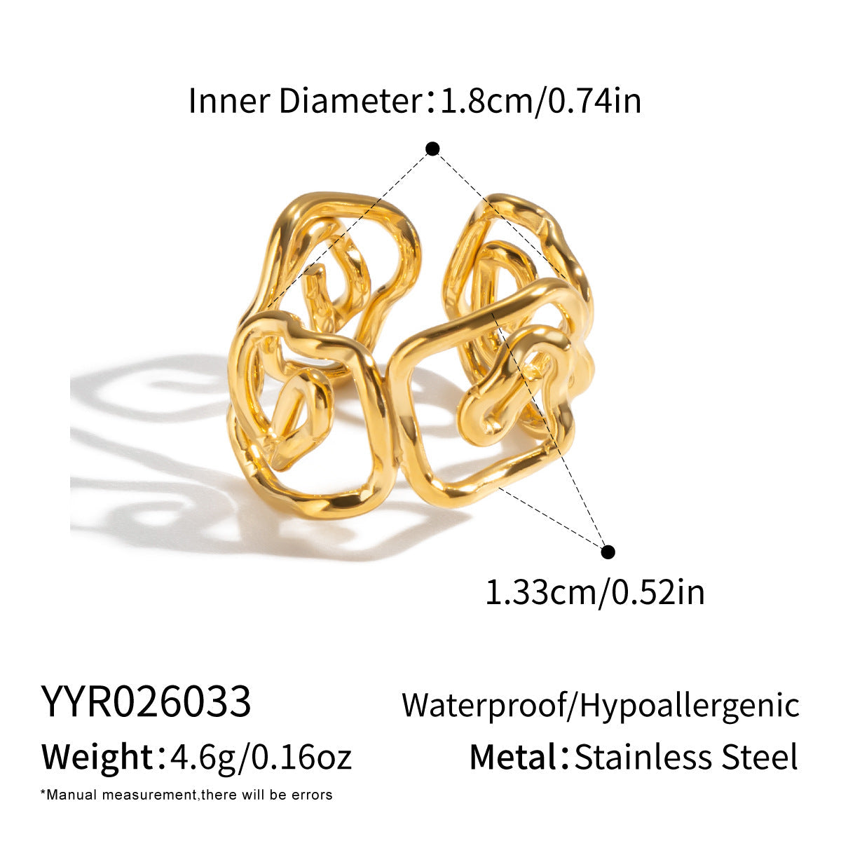 Twisted Rose Flower Open-ring Bracelet