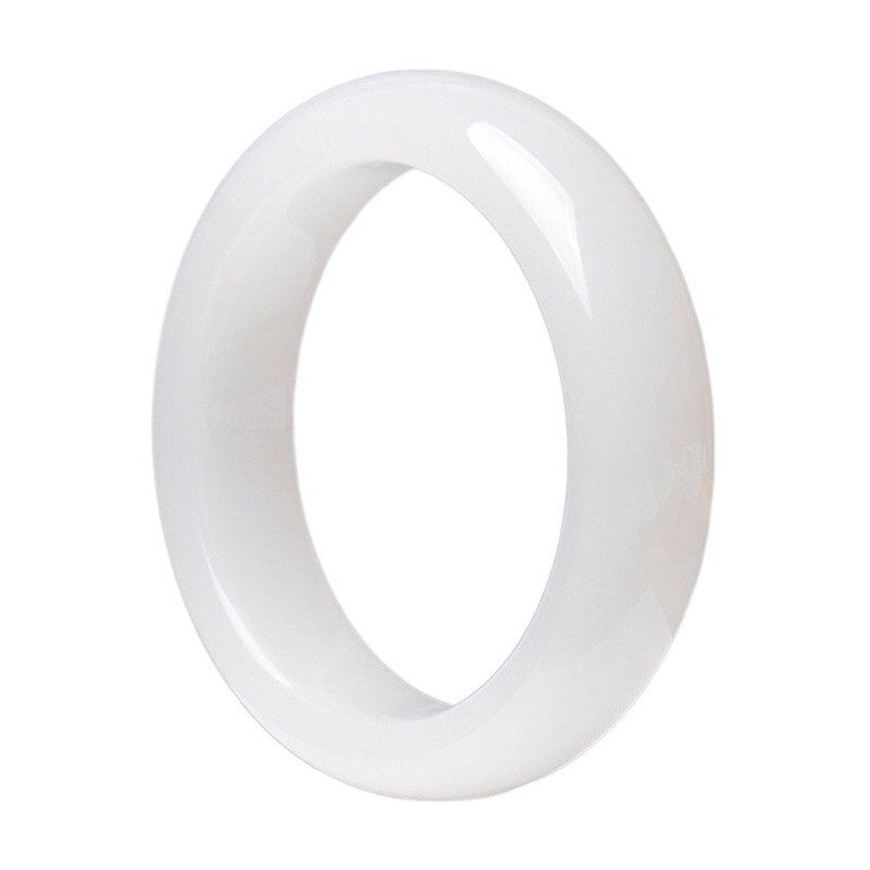 Natural Xinjiang Mutton-fat Grade White Jade Bracelet, Hetian
