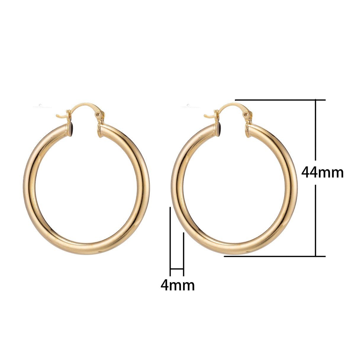 Chunky Gold Hoop Earrings, Fat Hoop Earrings, Chubby Hoop Earrings, Gold Hoop Earrings, Gold Hoops 40mm Rose Gold Hoop Q-464 - Q-471