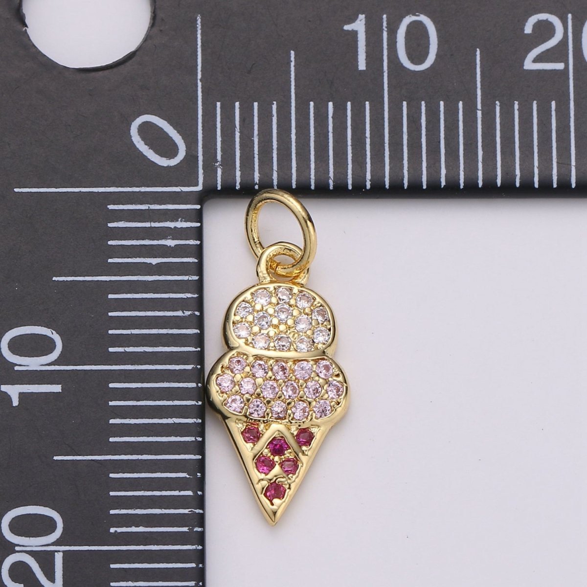 Colorful Ice Cream Charms Enamel Gold Plated for Bracelet Necklace Earring Component Summer Jewelry | D-343