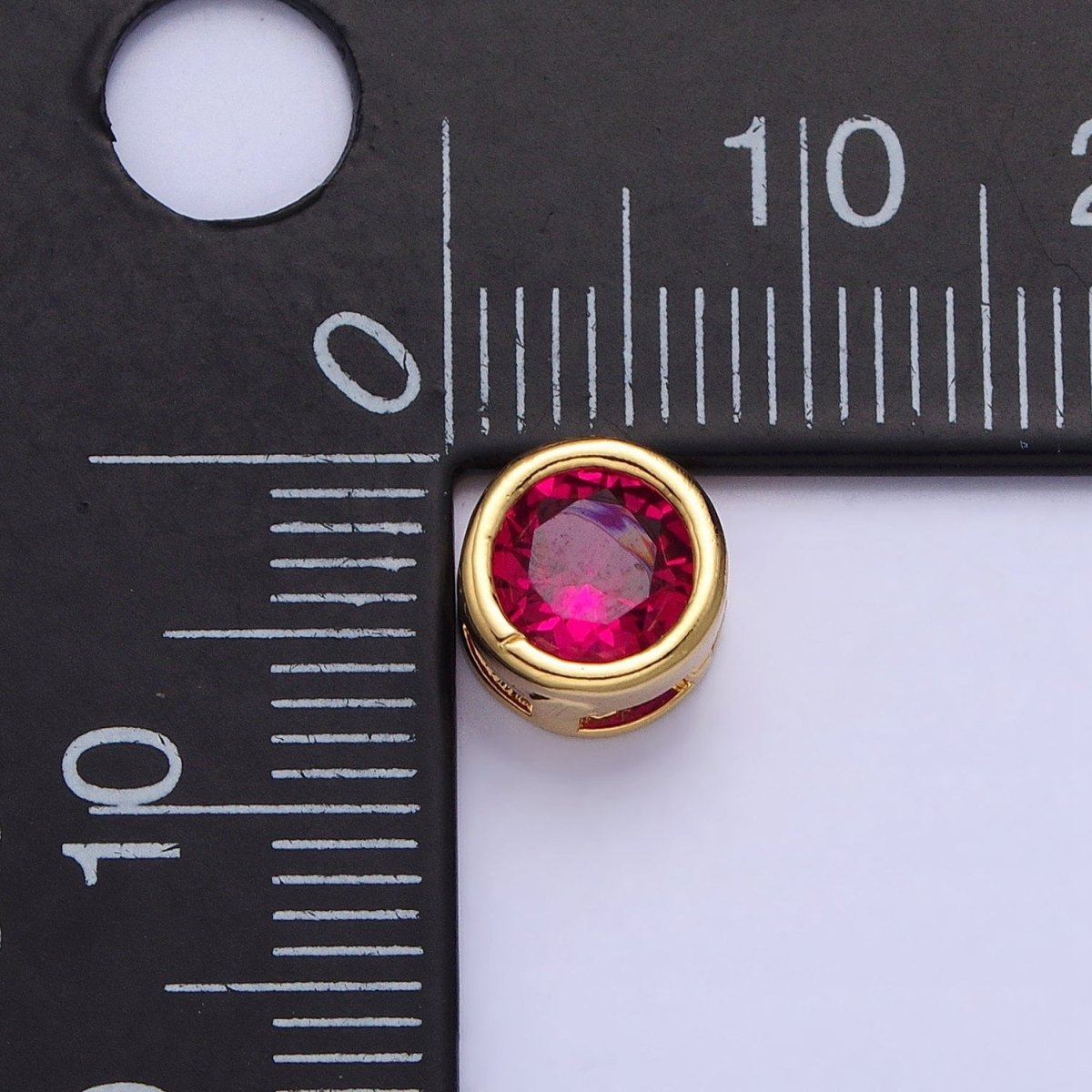 Cubiz Zirconia Round Circle Beads - 7.5mm Small CZ Colorful Geometric Jewelry Gold Beads spacer B-229 B-230 B-236 B-238 B-240 B-245 B-248
