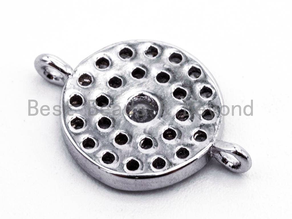CZ Micro Paved Evil eye connector micro paved,sku#E356