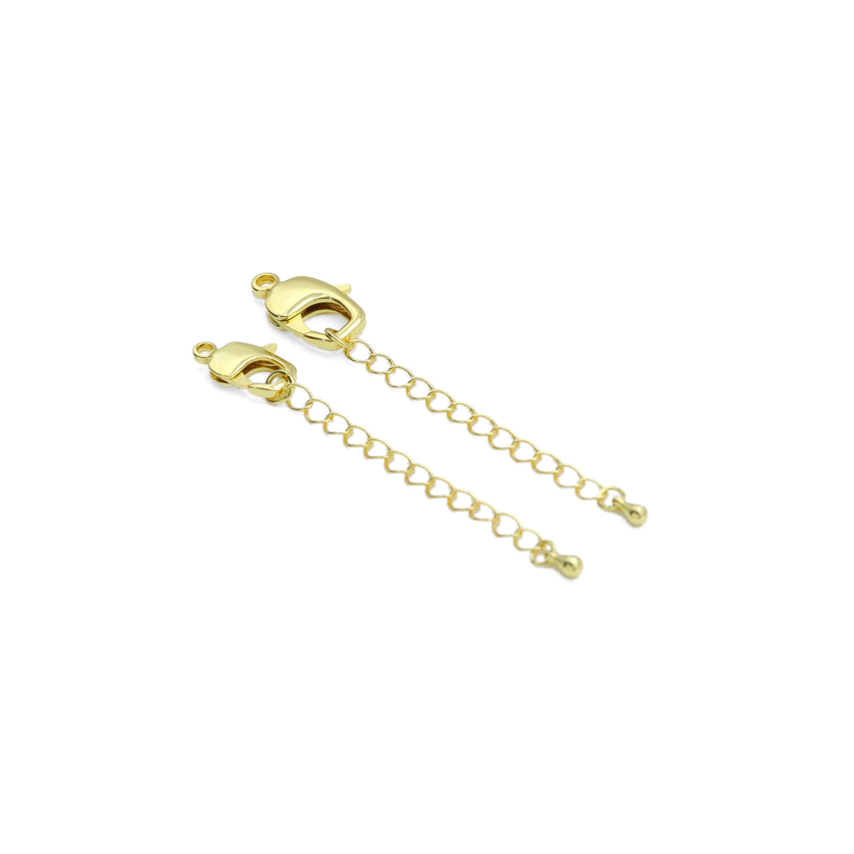 Plain Lobster Clasp with Heart Extention Chain, Gold/Silver Lobster Claw Clasps, Jewelry Components, Sku#H330
