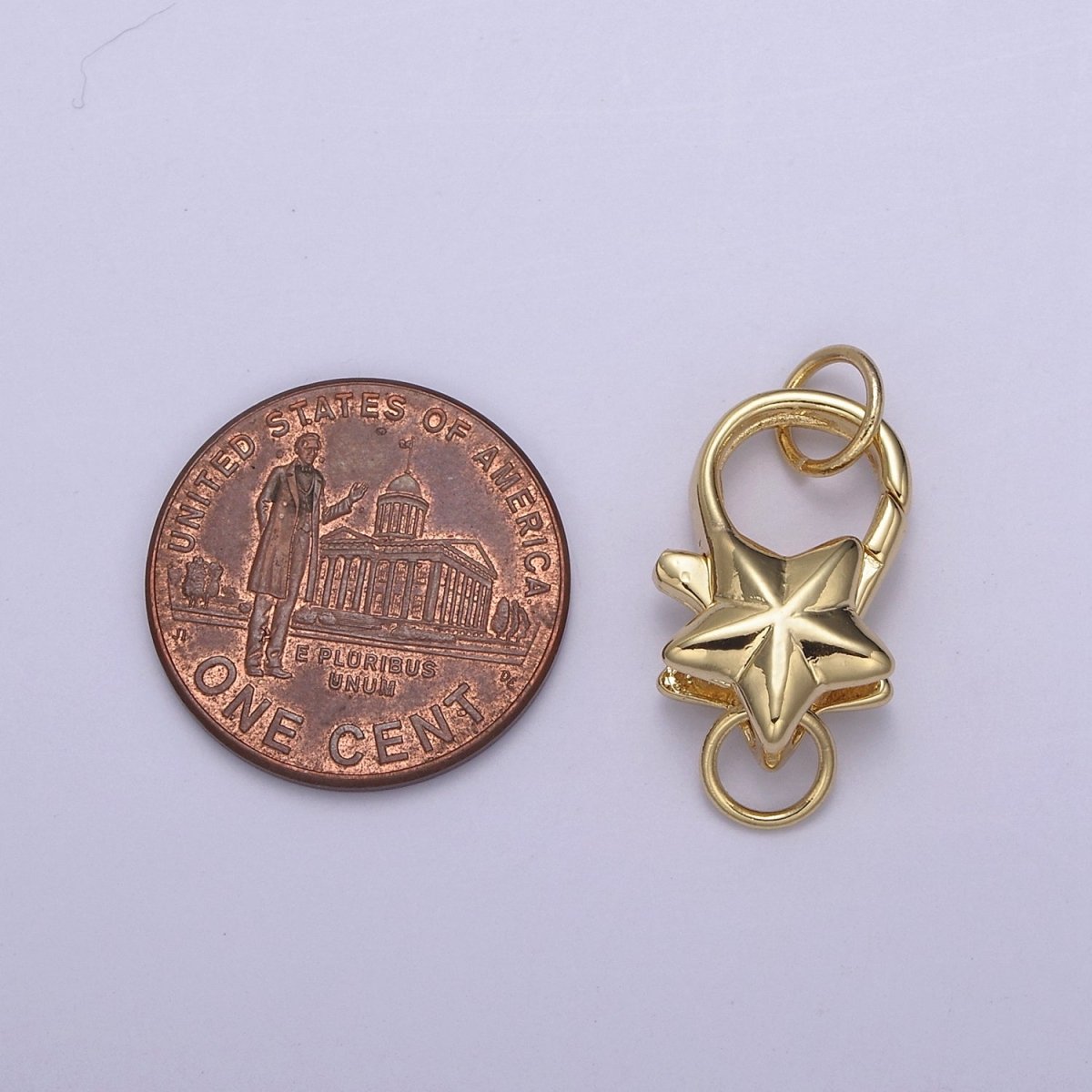 Dainty 24K Gold Filled Star Lobster Clasp Celestial Claw with Jump Ring DIY Minimalist Jewelry Supplies L-680