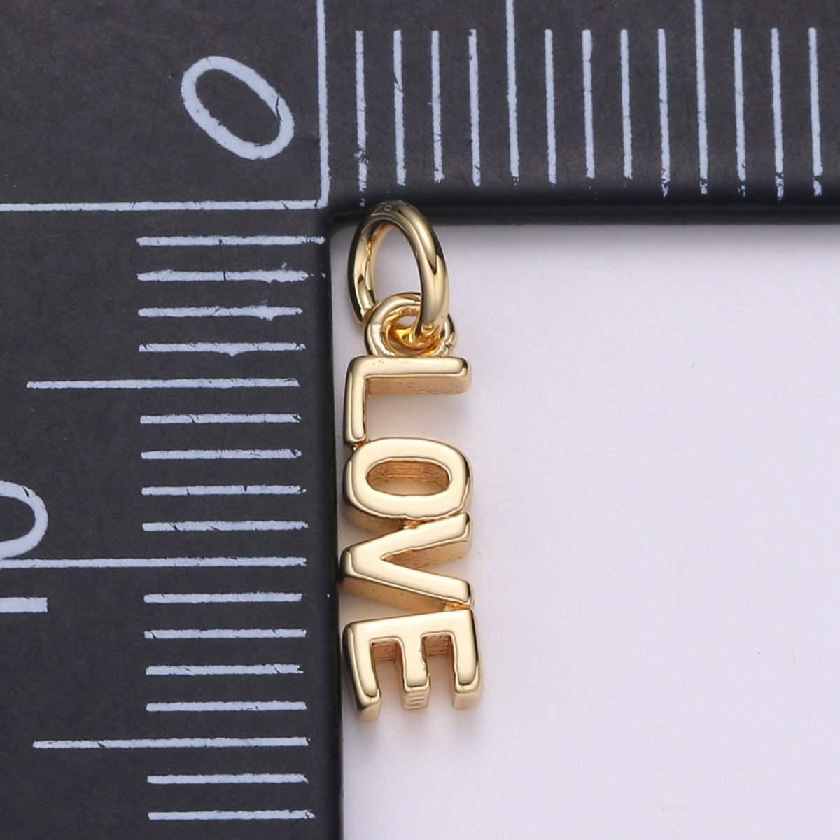 Dainty Love Charm 18k Gold Filled Love Script Words Charm for Bracelet Necklace Earring Component Diy Jewelry Making Supply E-141