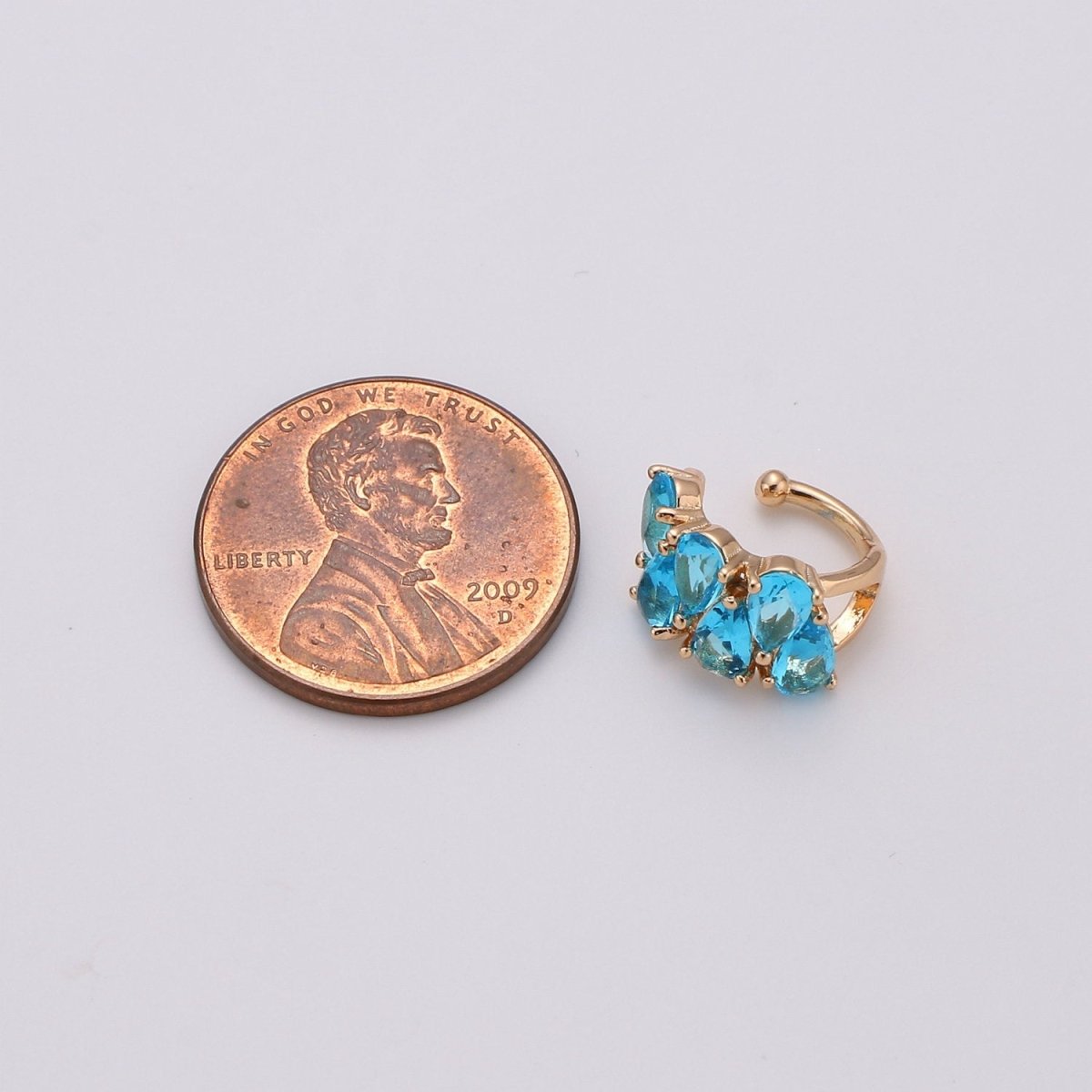 Dainty Tear drop Ear Cuff No Piercing, Cubic conch cuff, ear cuff Earring non pierced, earcuffs, cartilage, AI-120 AI-121 AI-122