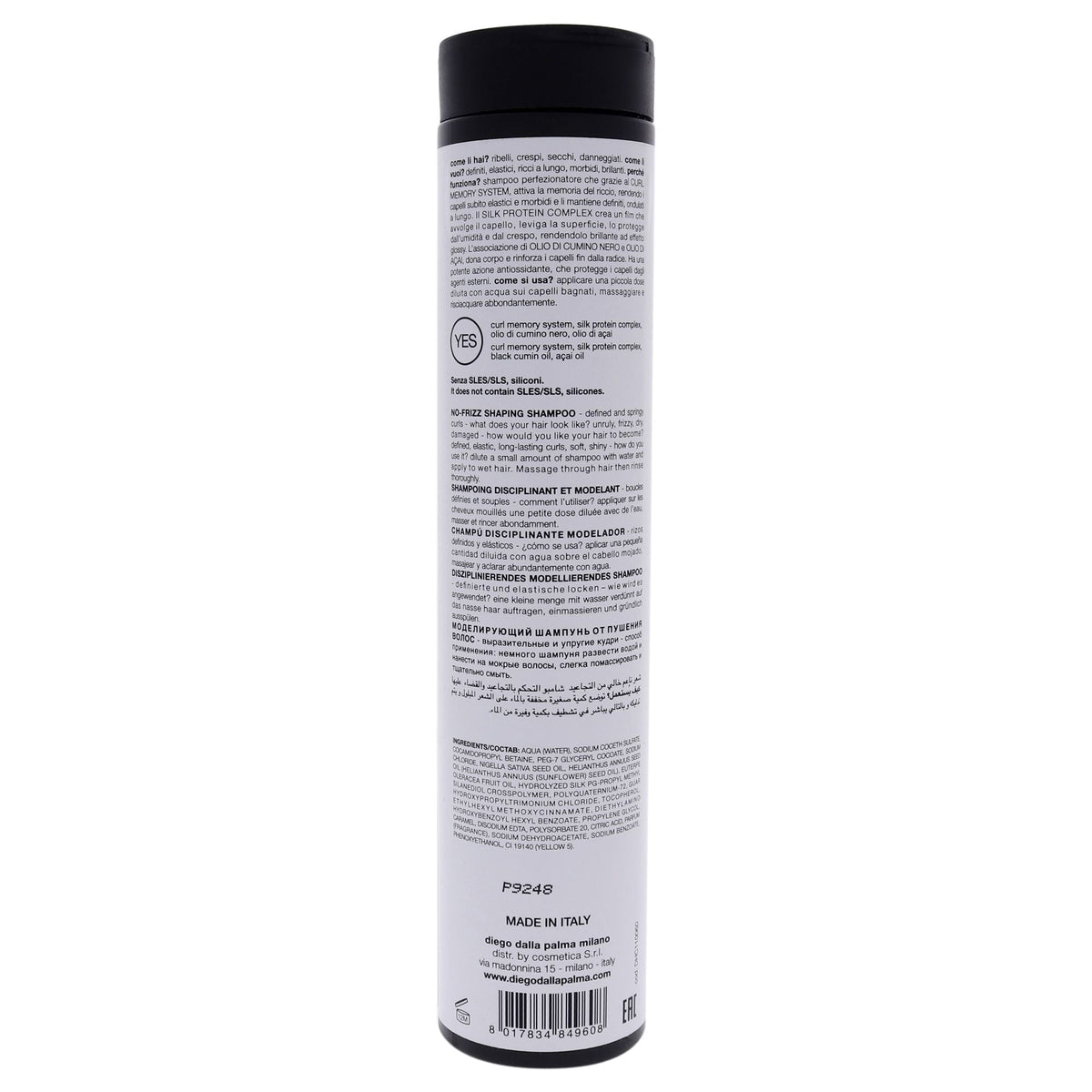 Orgoglioriccio No-Frizz Shaping Shampoo by Diego Dalla Palma for Unisex - 8.5 oz Shampoo