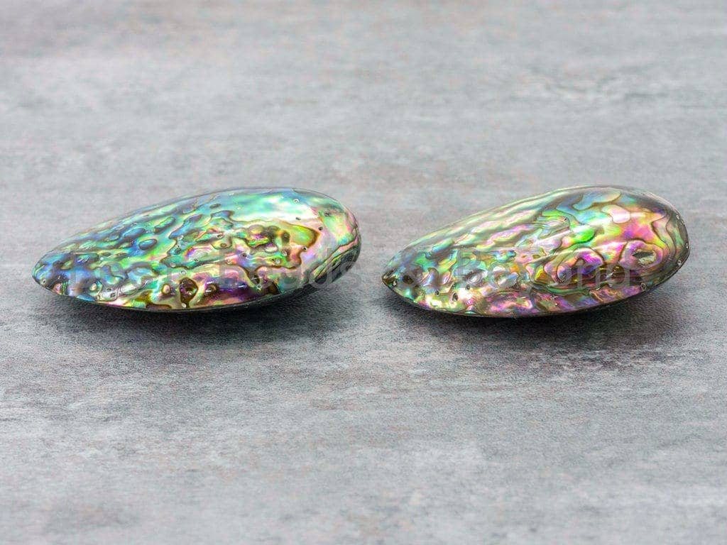 Large One Piece Abalone Shell Beads, Abalone Puffy Oval Shape Beads, 30x40mm, SKU#R20