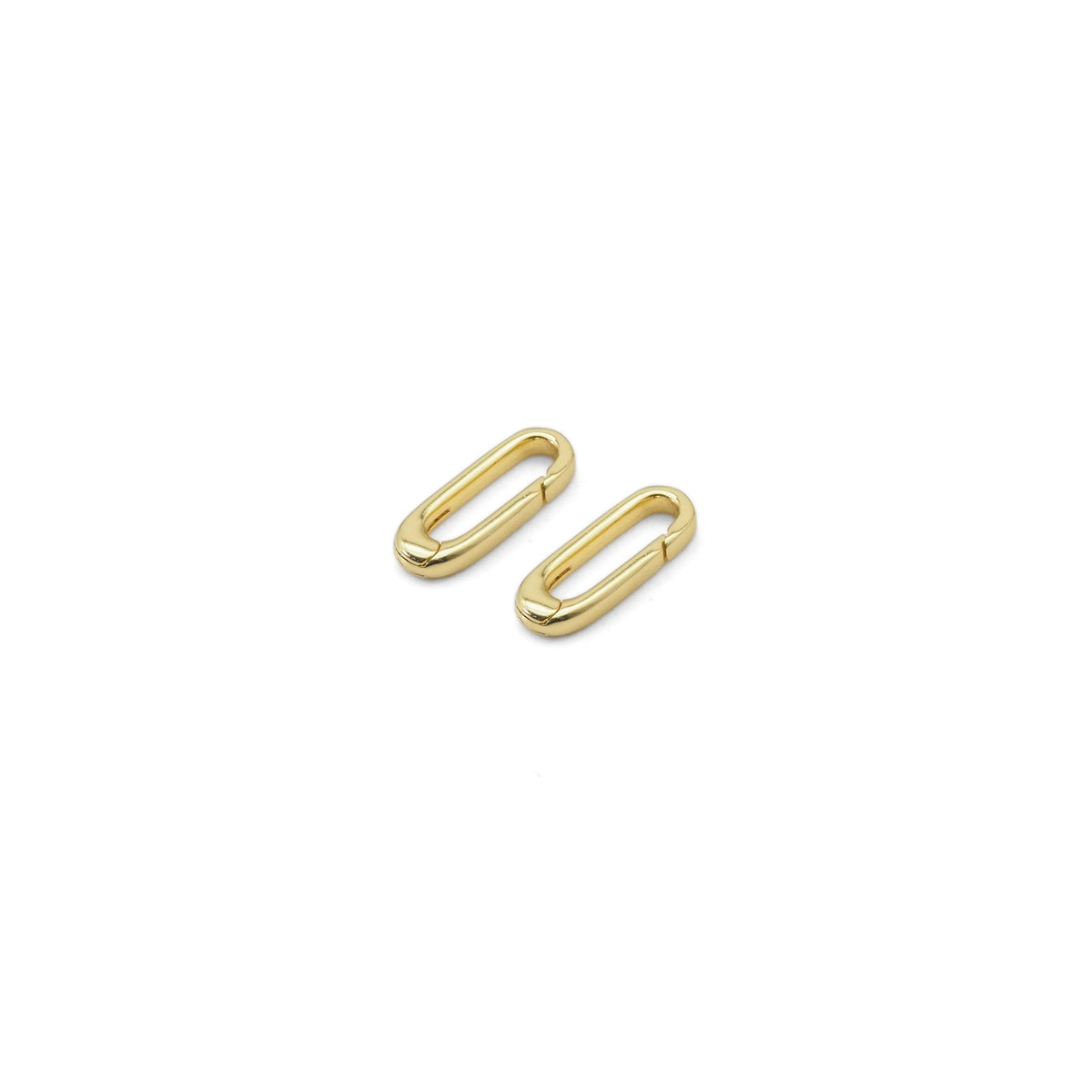 Plain Gold /Silver Long Paperclip Snap Click Clasp/Charm Holder, Sku#Y839