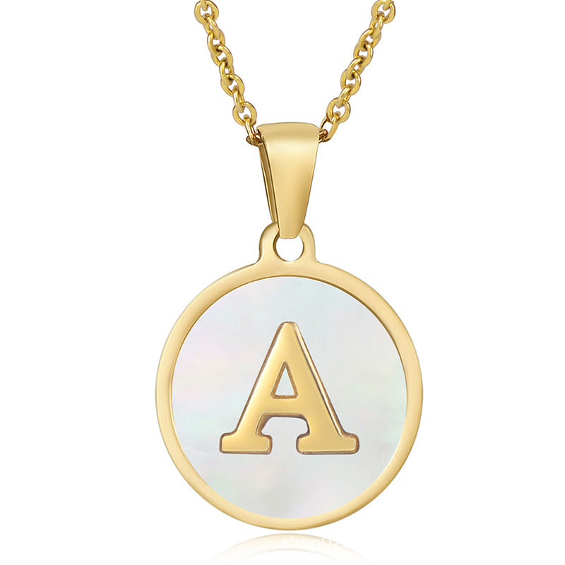 Natural Shell Initial Necklace Collection