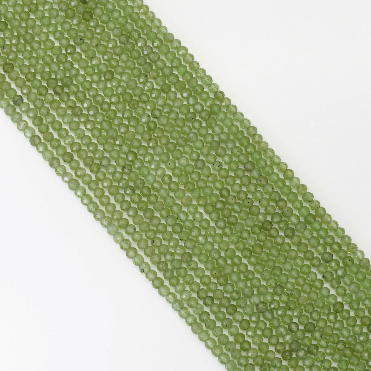 Genuine Peridot Faceted Rondelle Beads, Sku#U1683