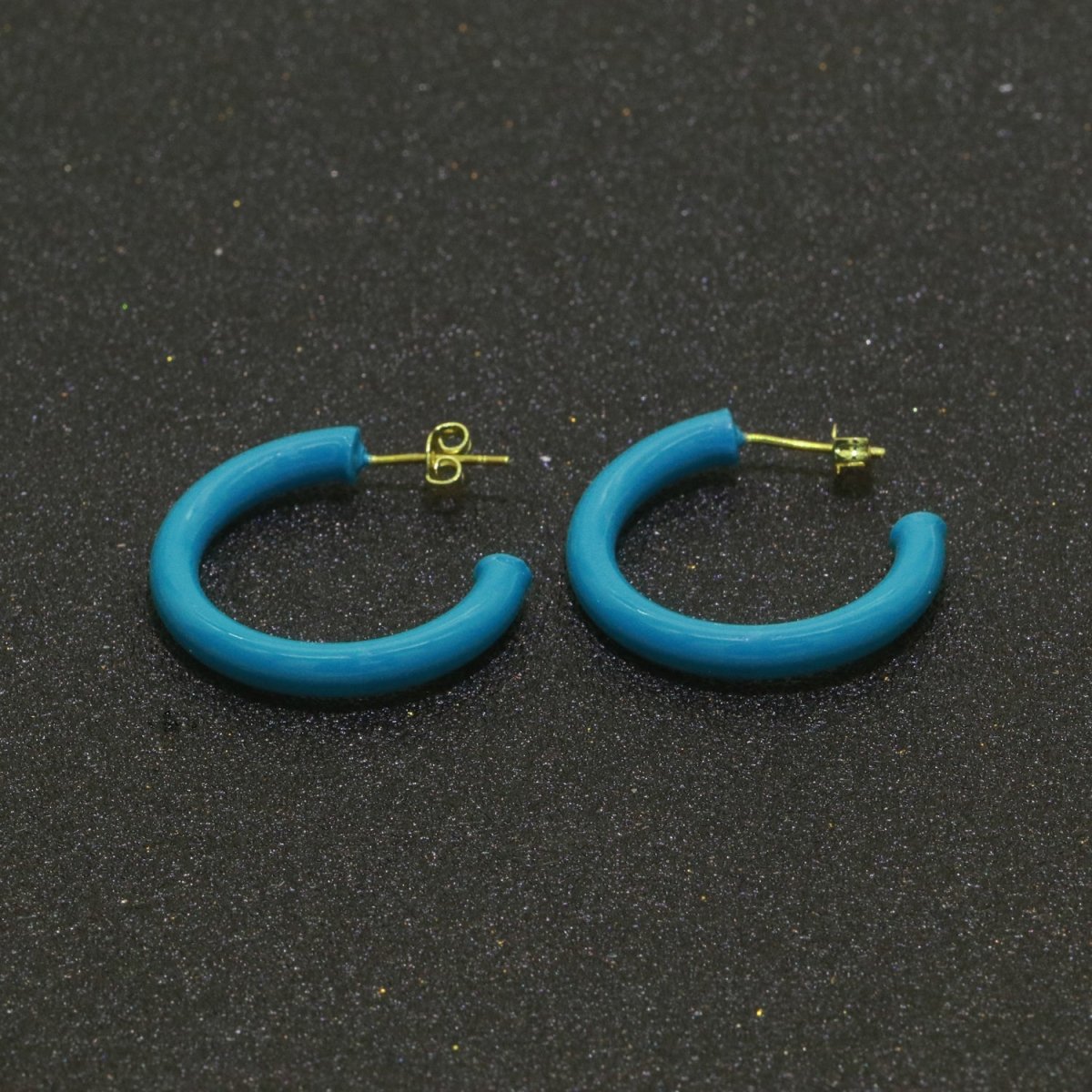 Enamel Hoop Earrings For Women | 30mm Infinity Gold Hoops Women Earrings | Big Loop Earrings For Women | Lightweight Hoop Earrings Set For Girls T-092 to T-097 ,T100-T101