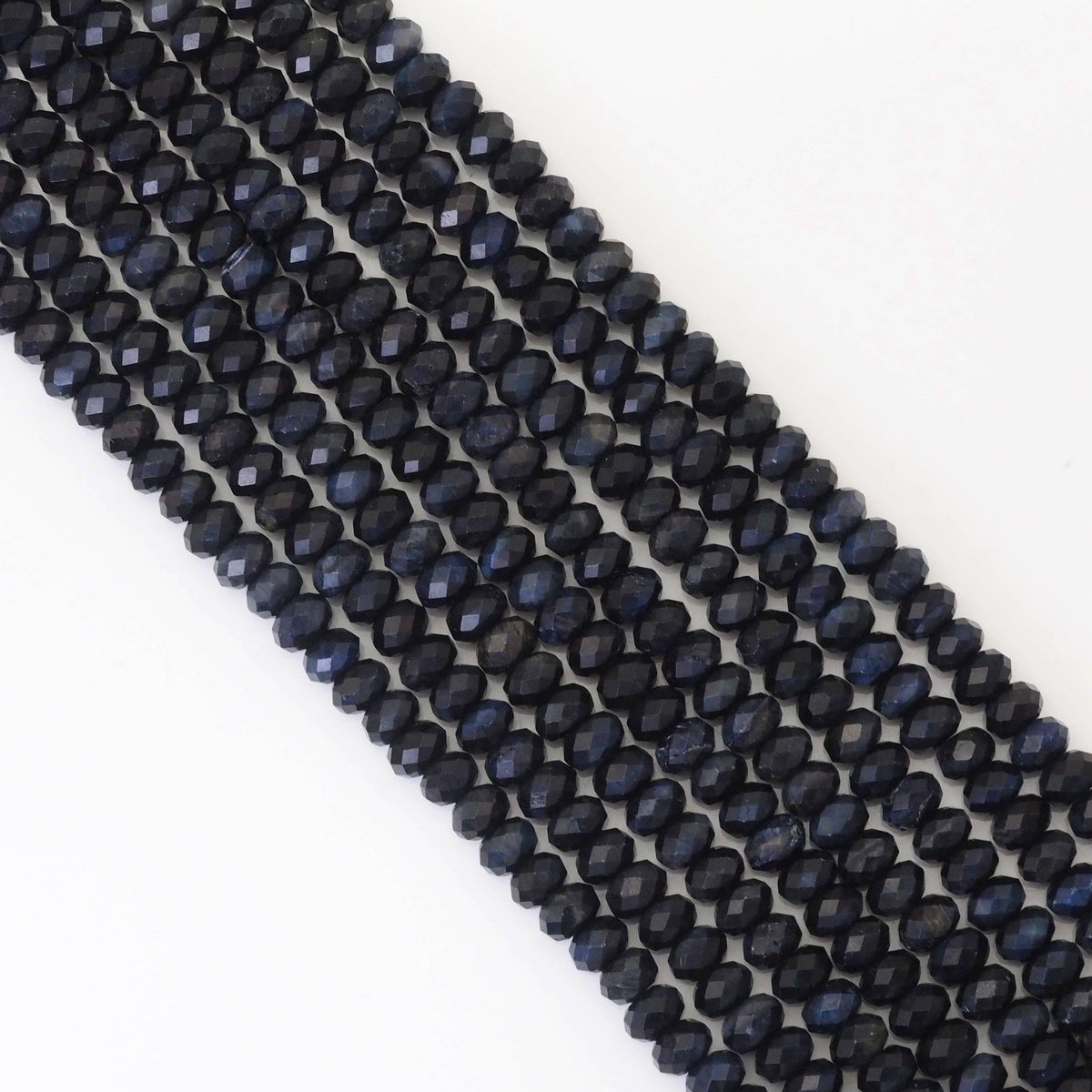 4x6mm Blue Tiger Eye Faceted Rondelle Beads, Sku#U1658