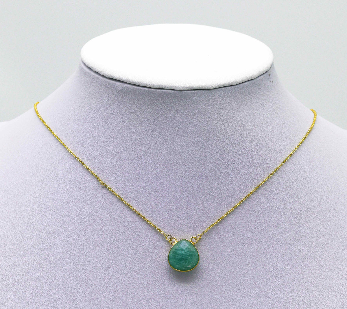 Gold Teardrop Gemstone Charm, Sku#LY21C