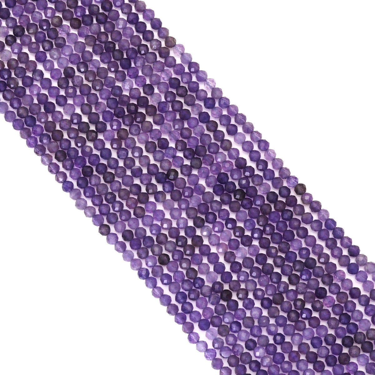 Genuine Amethyst Round Faceted Beads, Sku#U1707