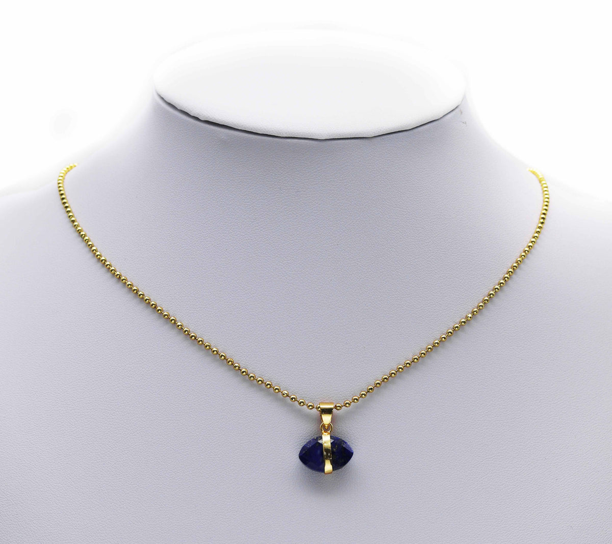 Gold Oval Gemstone Charm, Sku#LY20